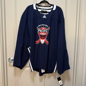 Adidas Dark Blue and White Sports Jersey